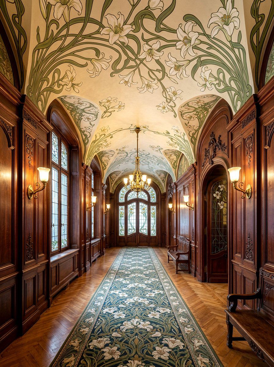 Lily Floral Ceiling - 30 vintage floral ceiling ideas