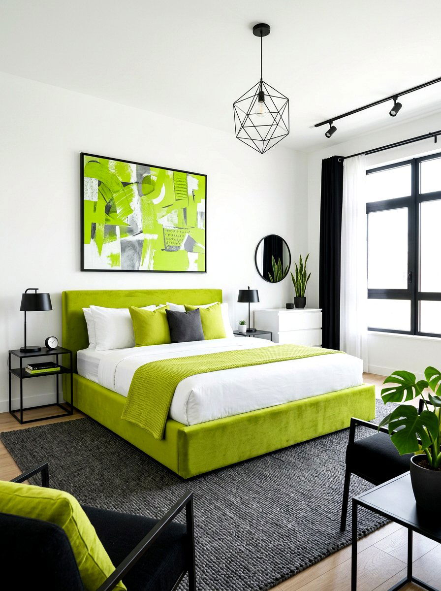 Lime Green Bedroom - 30 green bedroom ideas
