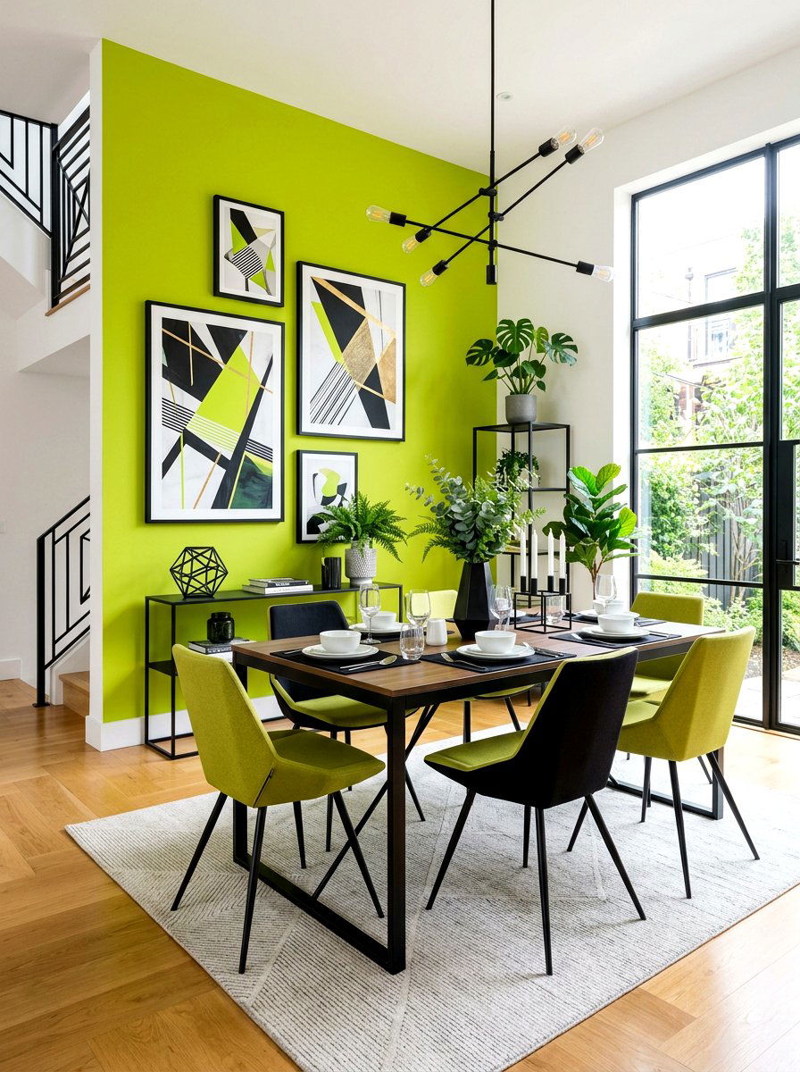 Lime Green Dining Room - 30 green dining room ideas