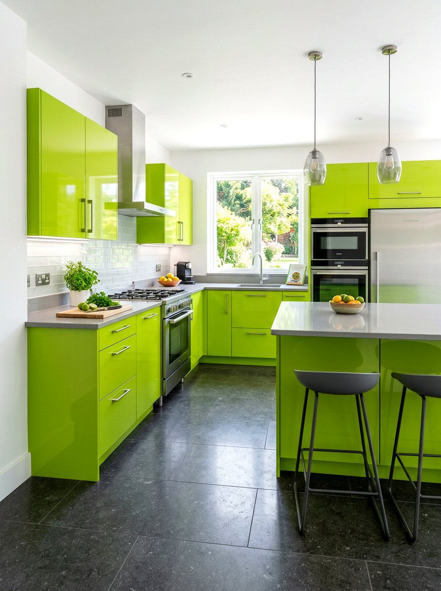 Lime Green Kitchen - 30 green kitchen ideas