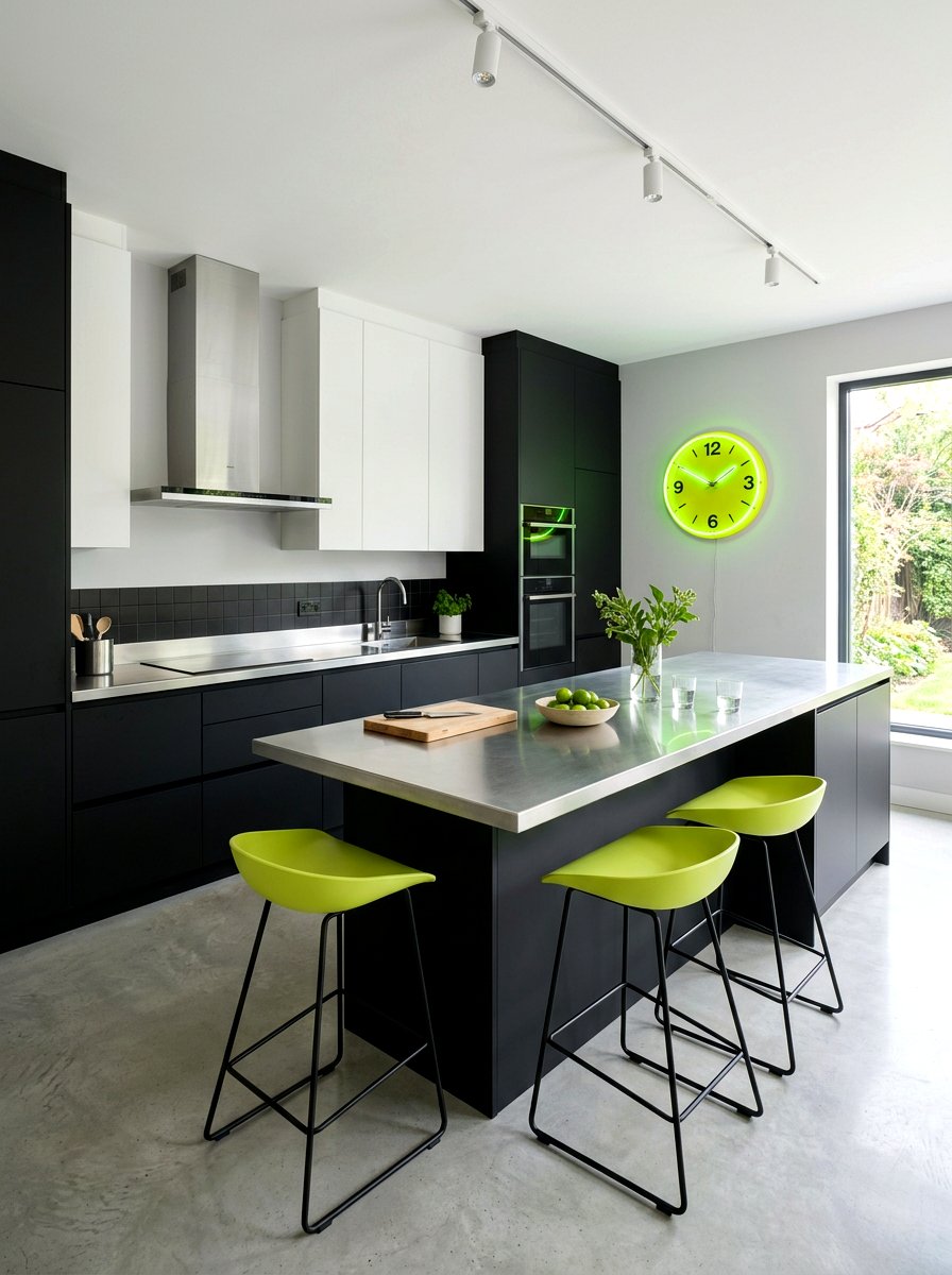 Lime green kitchen accents - 30 color pop kitchen ideas