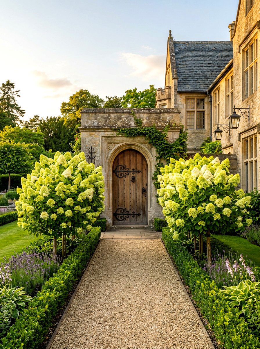 Limelight Panicle Hydrangea - 30 hydrangea foundation planting ideas