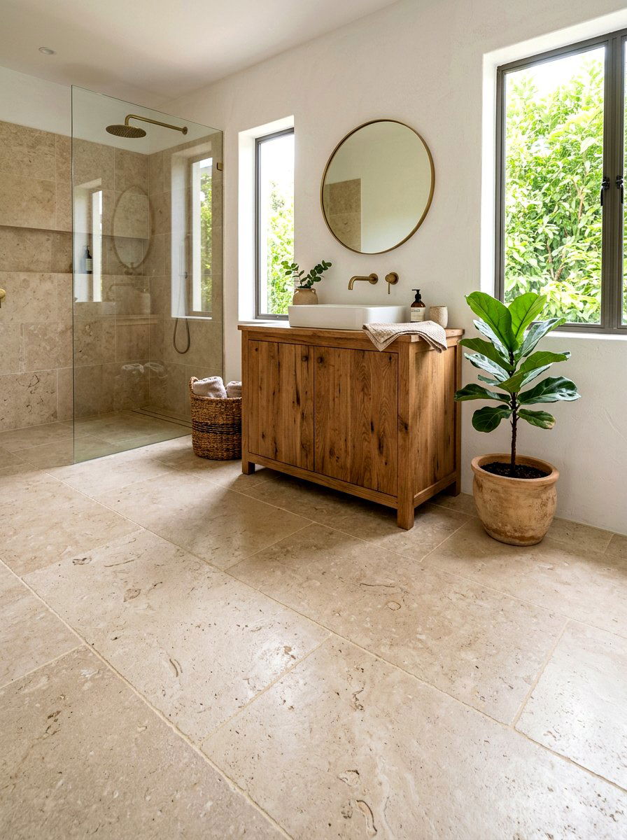 Limestone Bathroom Floor - 30 quiet luxury bathroom ideas