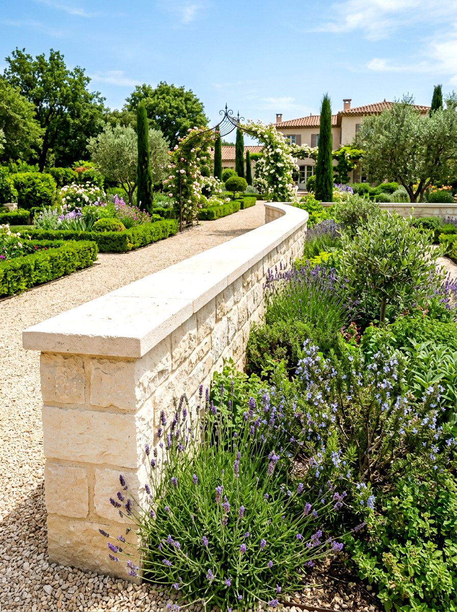 Limestone Block Garden Wall - 30 raised bed border ideas