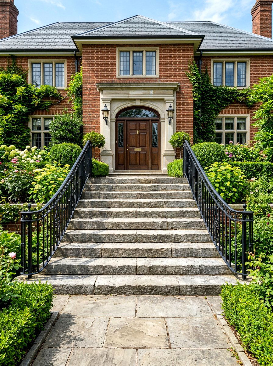 Limestone Exterior Stairs - 30 decorative stone ideas