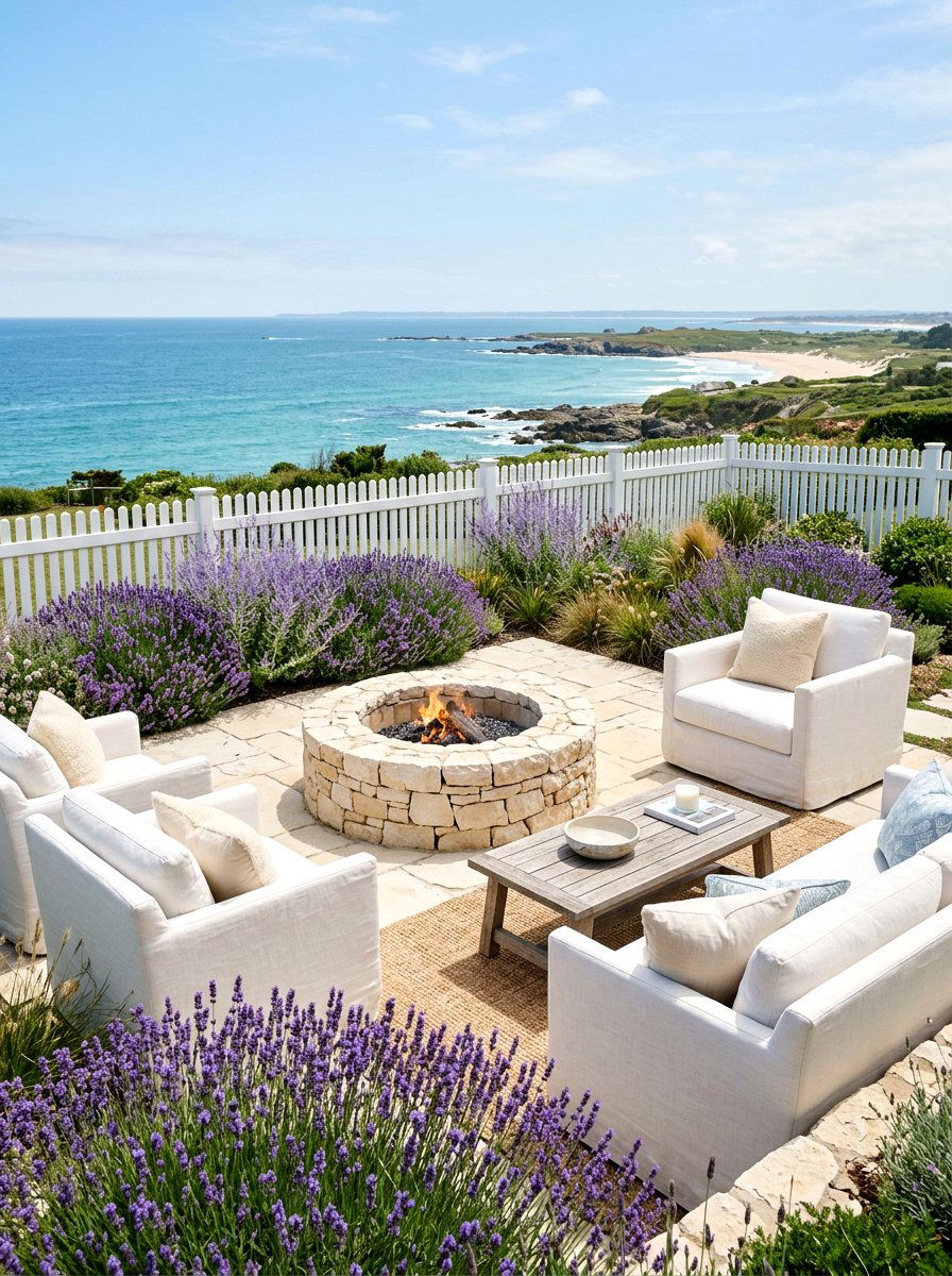Limestone Fire Pit - 30 rustic fire pit ideas
