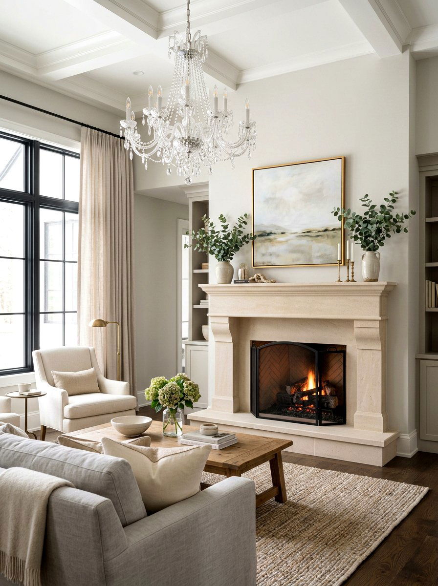 Limestone Fireplace Mantel - 30 modern fireplace surround ideas