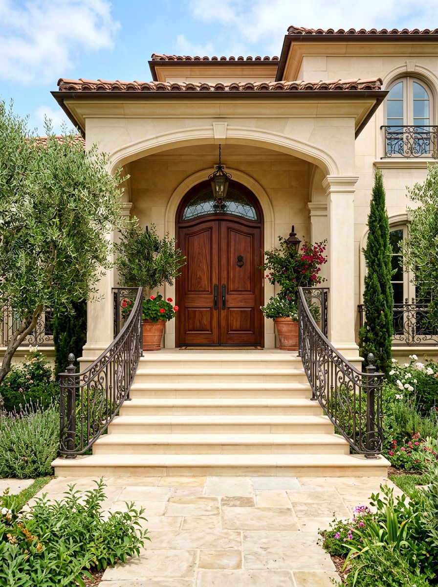 Limestone Front Porch - 30 stone front steps ideas