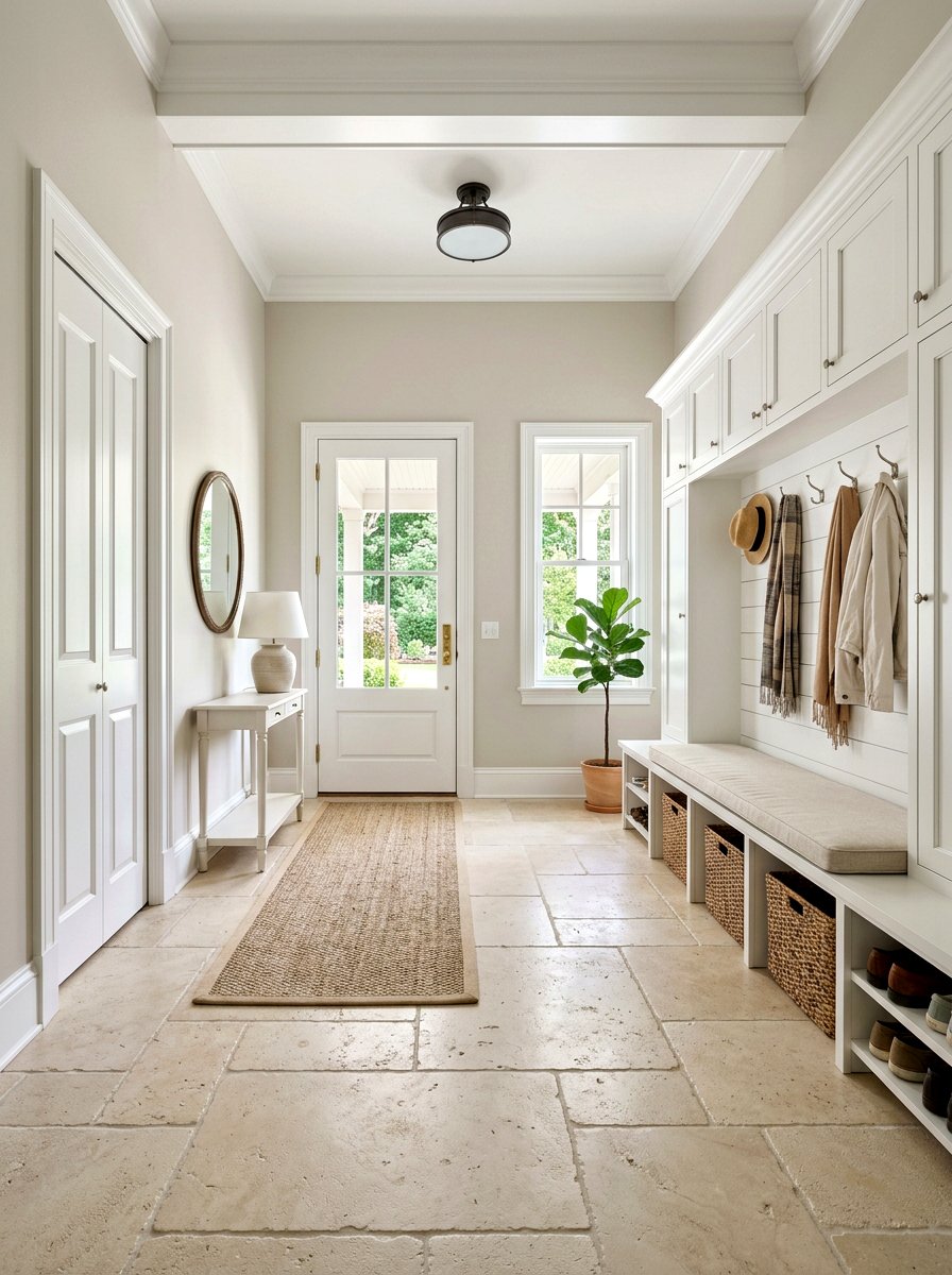 Limestone Mudroom Floor - 30 mudroom tile floor ideas