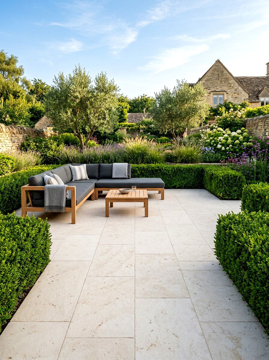 Limestone Patio Pavers - 30 quiet luxury backyard ideas