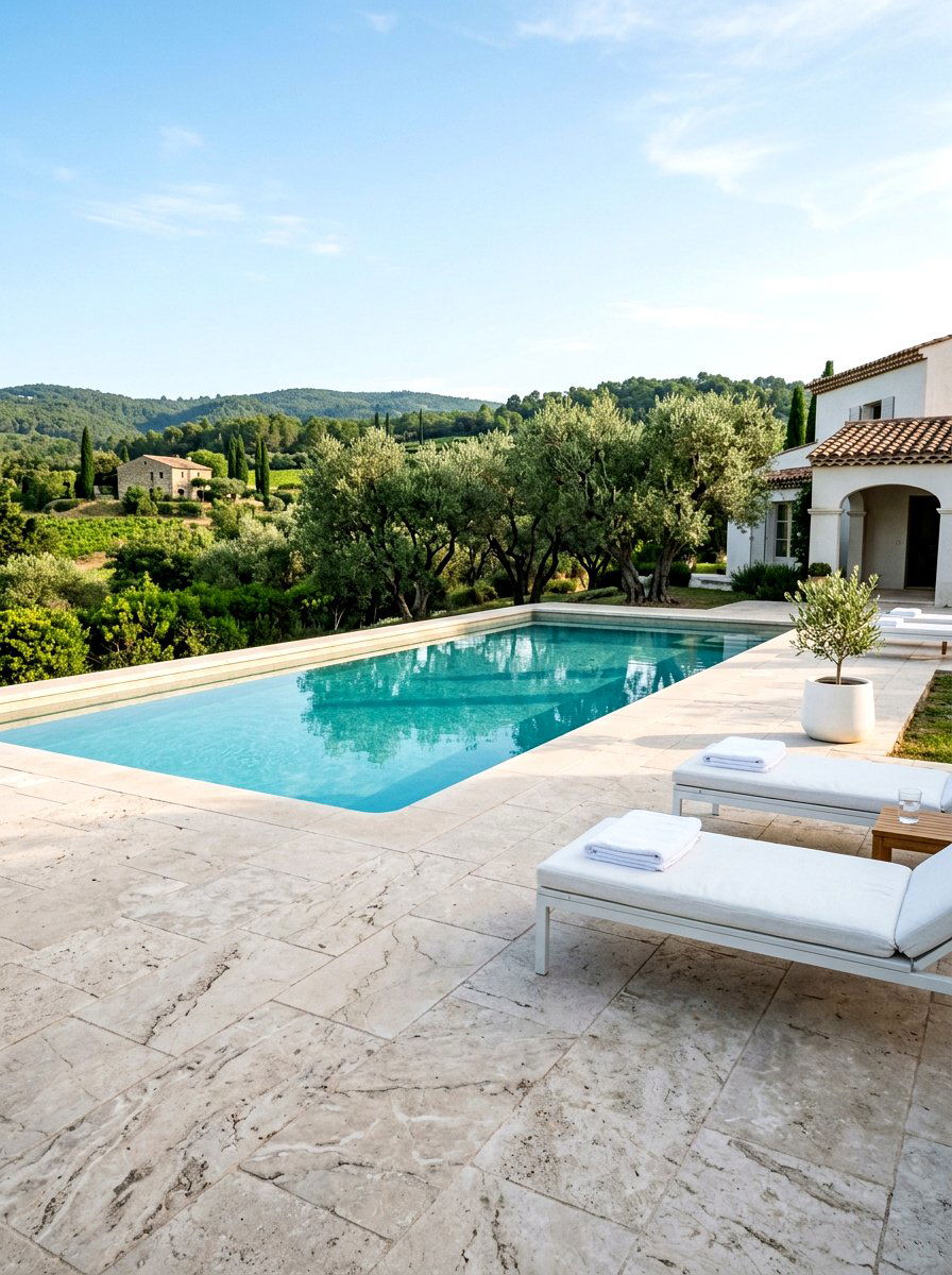 Limestone Pool Deck - 30 pool deck ideas