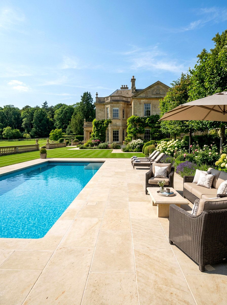 Limestone Pool Pavers - 30 pool patio ideas