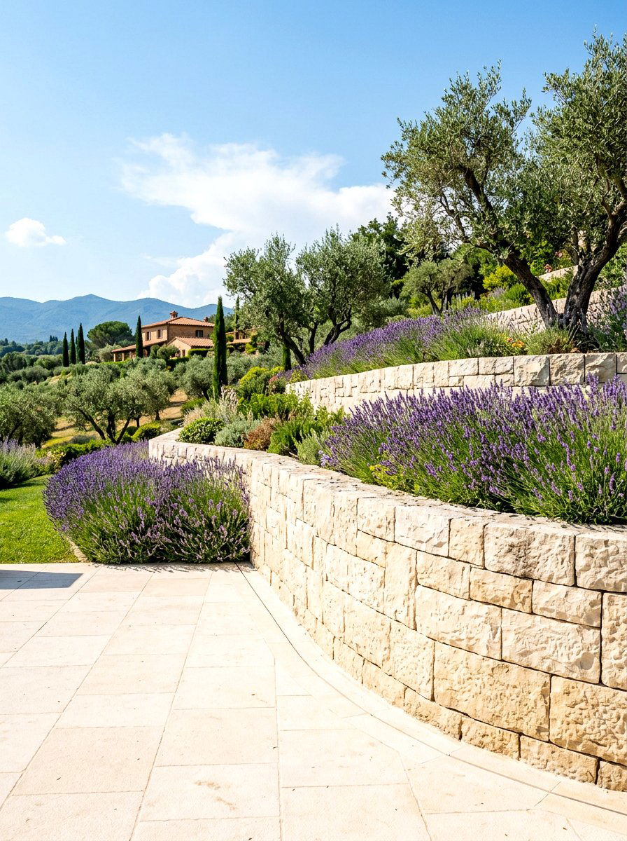 Limestone Retaining Wall - 30 garden retaining wall ideas