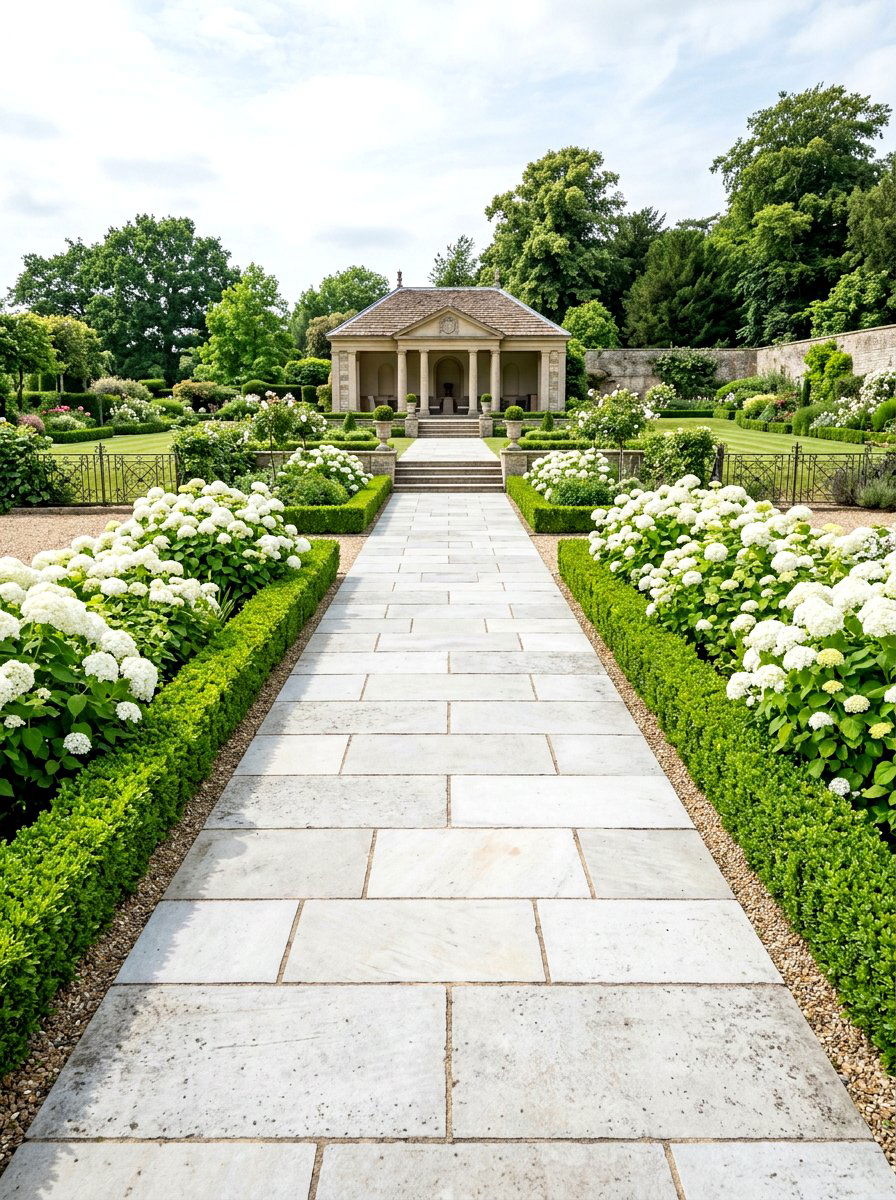 Limestone Walkway - 30 garden path ideas