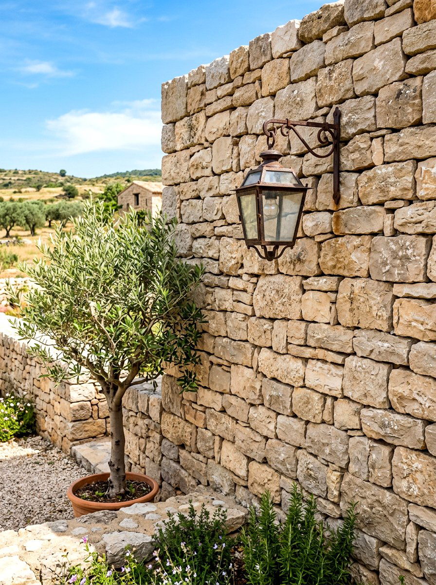 Limestone Wall Texture - 30 Mediterranean exterior courtyard ideas
