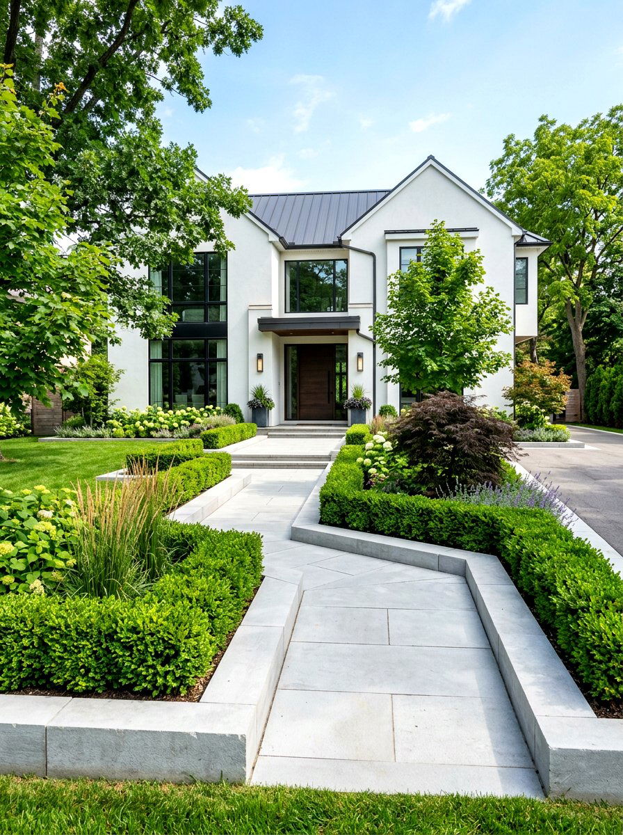 Limestone edging - 30 front yard edging ideas