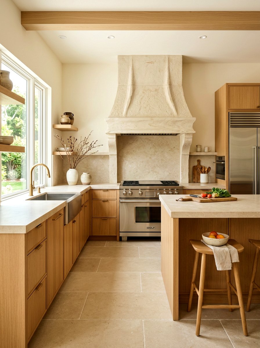 Limestone kitchen hood - 30 stone hood kitchen ideas