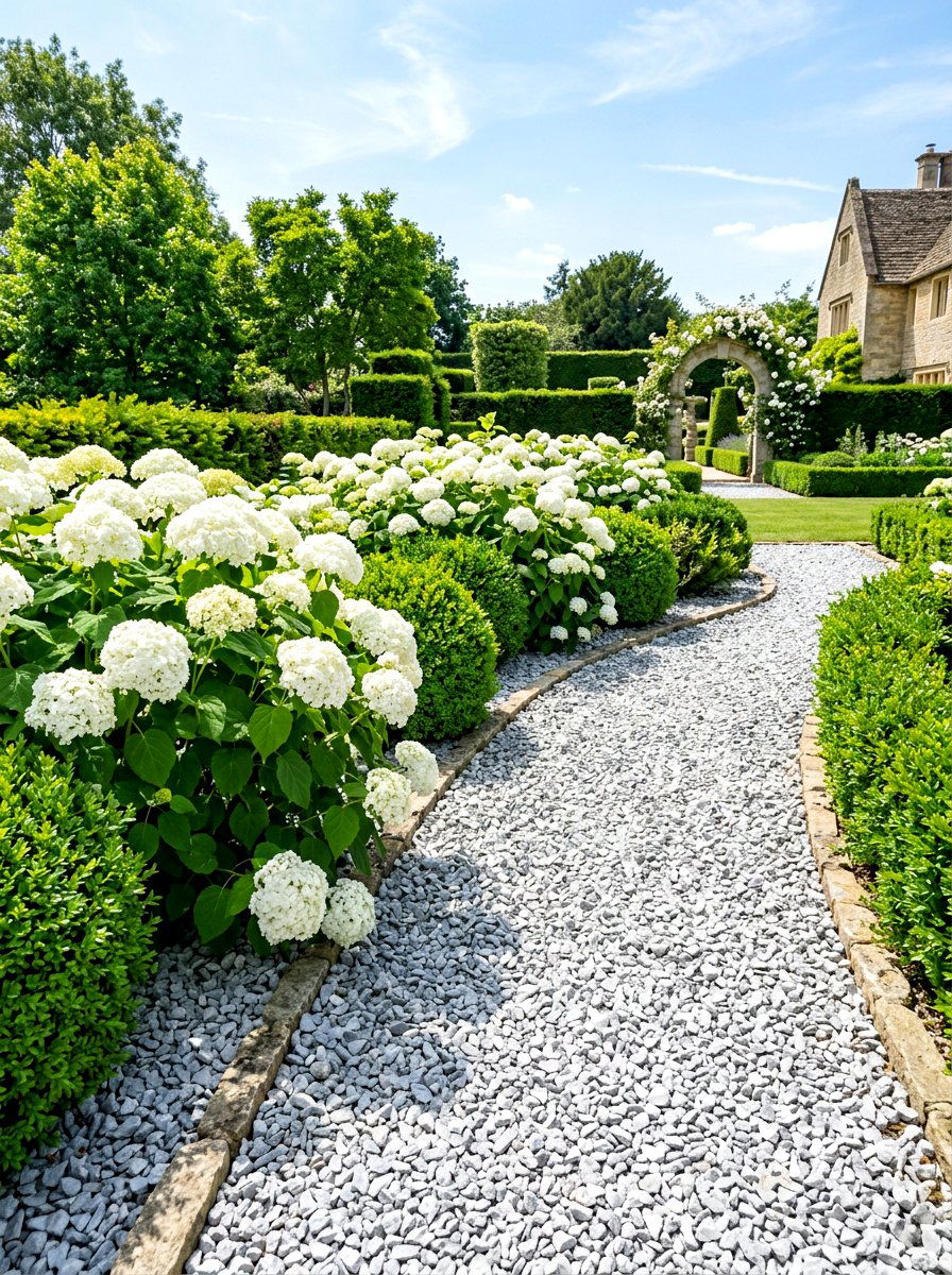 Limestone mulch landscape - 30 stone mulch border ideas
