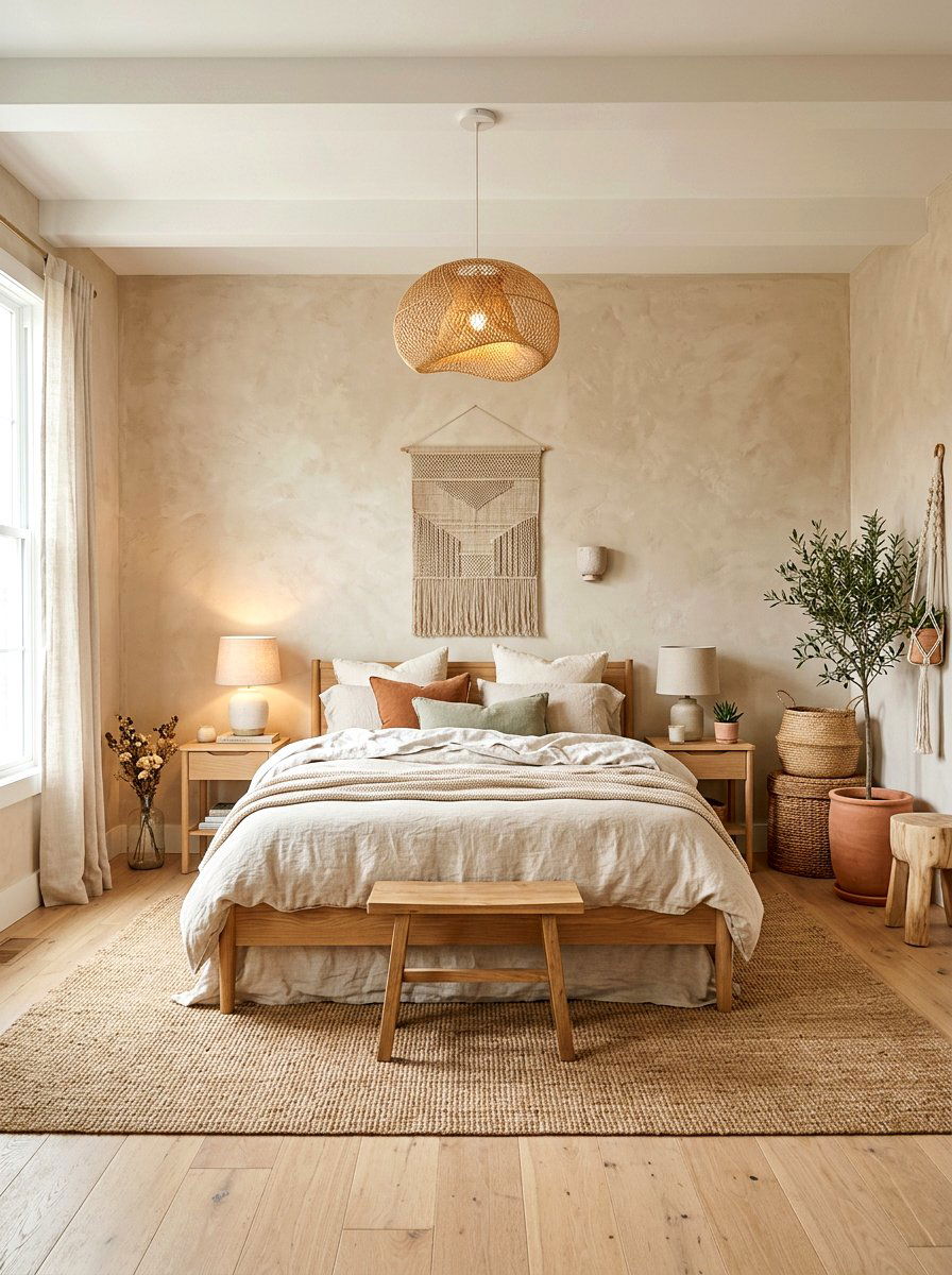 Limewash Bedroom Wall - 30 plaster wall ideas