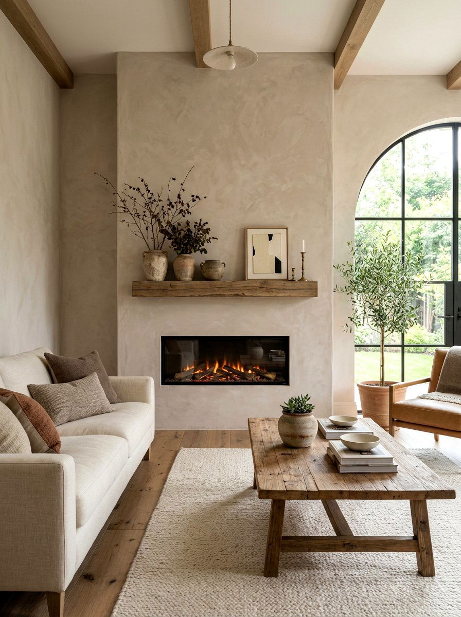 Limewash Fireplace Wall - 30 electric fireplace wall ideas