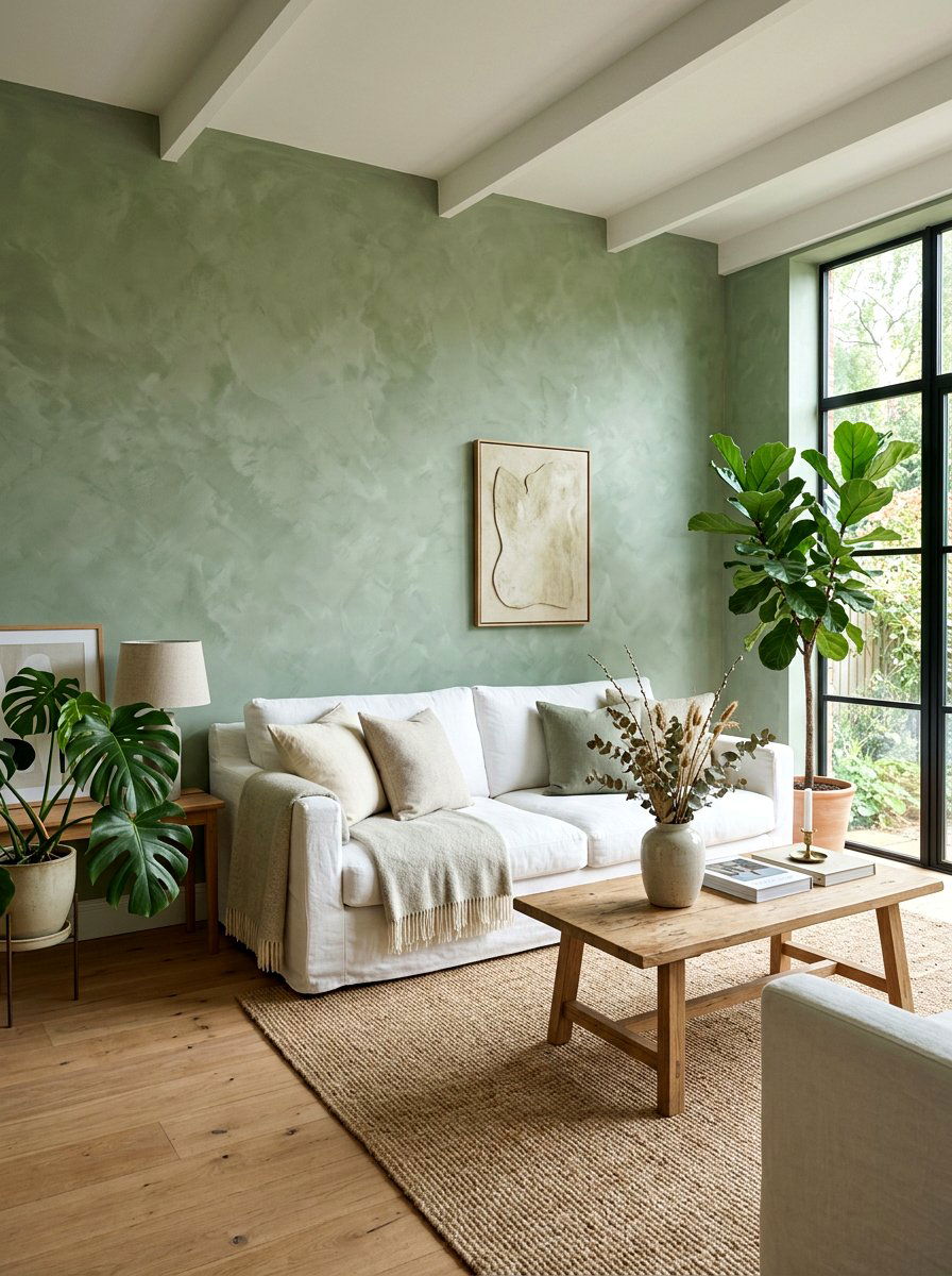 Limewash Paint Wall - 30 textured wall ideas