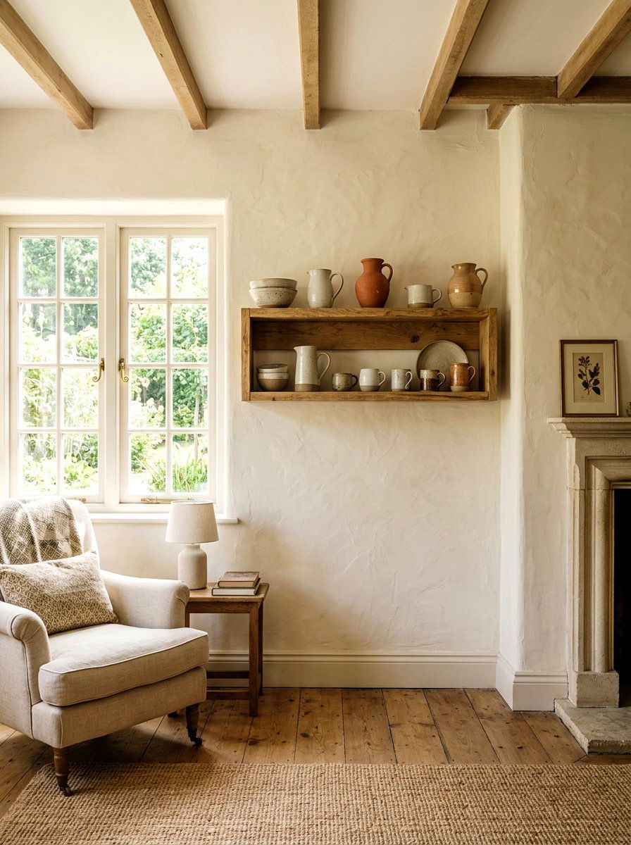 Limewash Plaster Wall Finish - 30 English cottage living room ideas