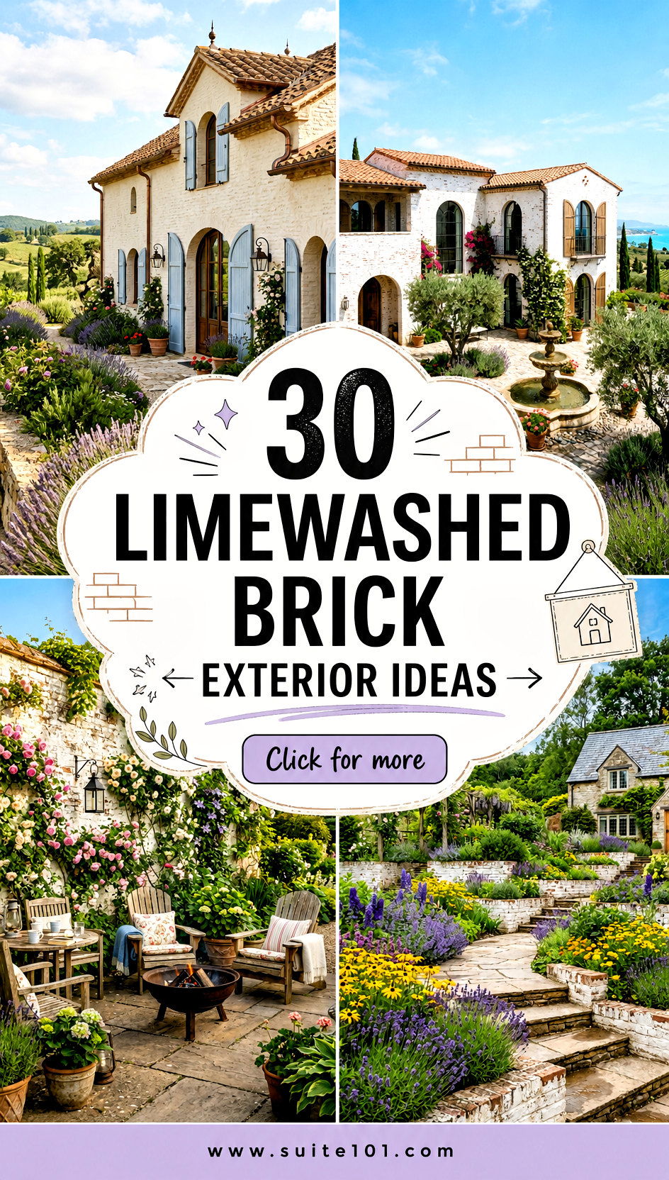 Limewashed Brick Exterior Ideas 30 Soft-Tone Facelift Styles - Limewashed Brick Exterior Ideas: 30 Soft-Tone Facelift Styles