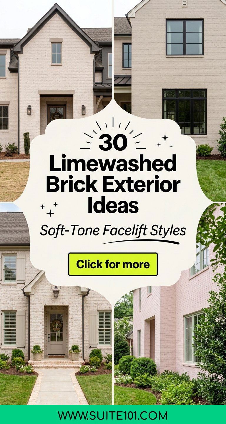 Limewashed Brick Exterior Ideas 30 Soft-Tone Facelift Styles - Limewashed Brick Exterior Ideas: 30 Soft-Tone Facelift Styles