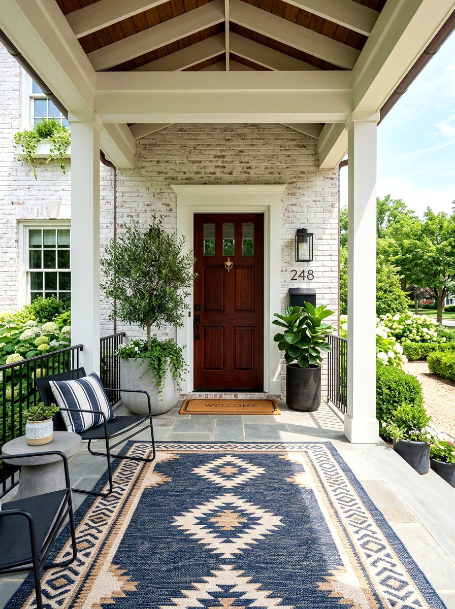 Limewashed Brick Front Porch - 30 limewashed brick exterior ideas