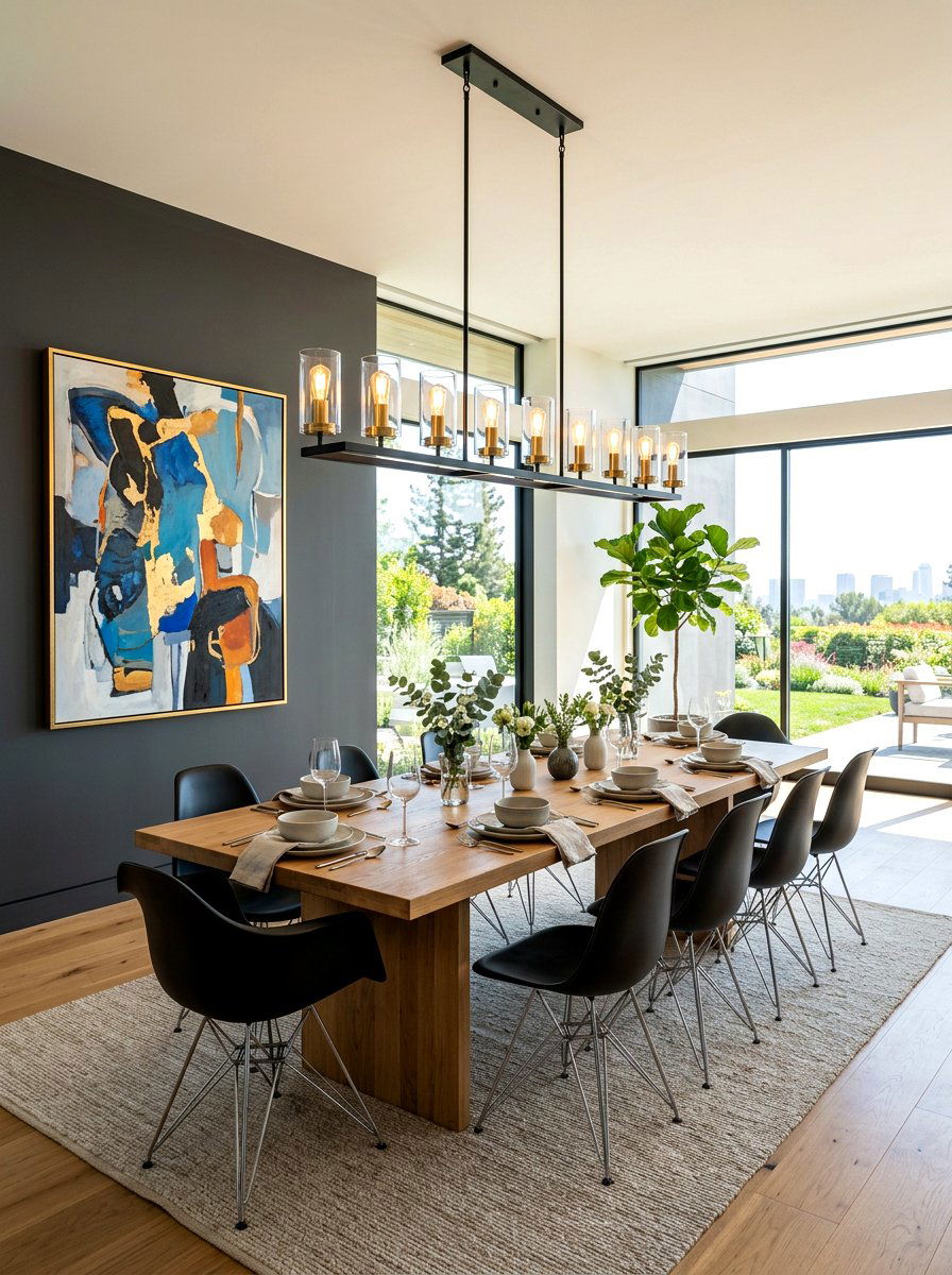 Linear Dining Room Chandelier - 30 formal dining room chandelier ideas