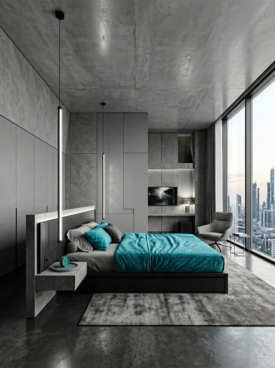 Linear Pendant - 30 bedside lighting ideas