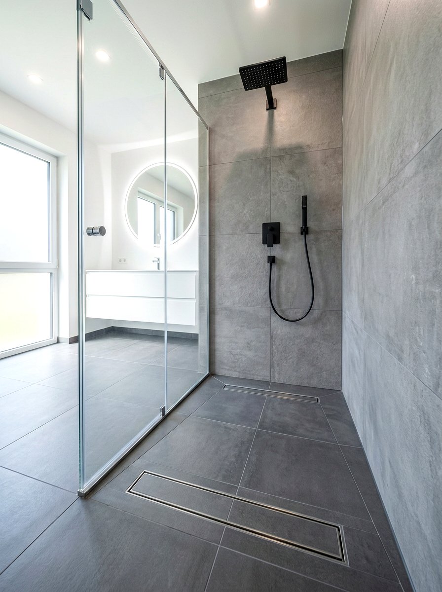 Linear Shower Floor Drain - 30 spa shower ideas