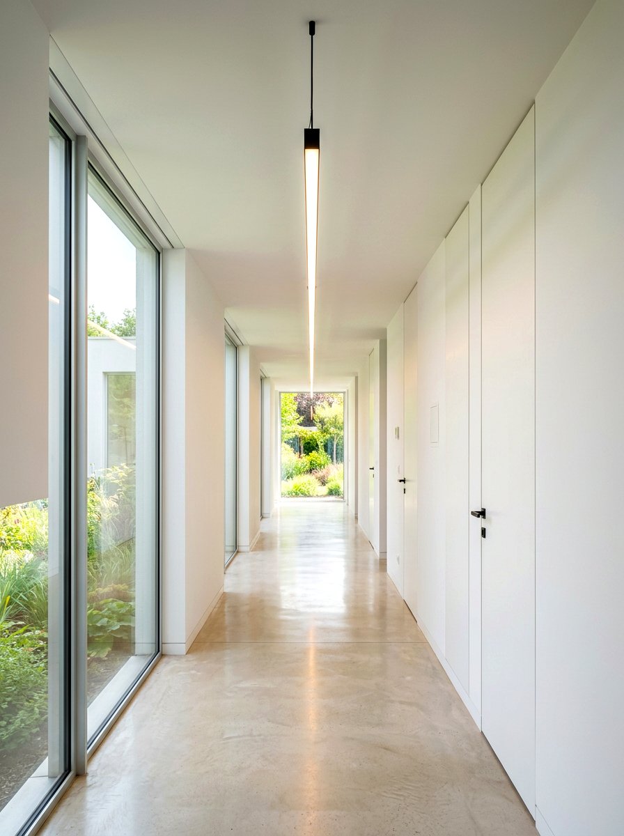 Linear Suspension Light - 30 hallway lighting ideas