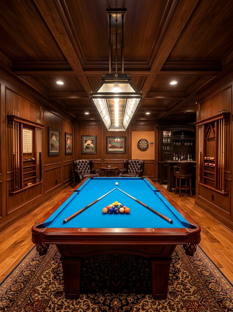 Linear Suspension Light - 30 dark basement lighting ideas