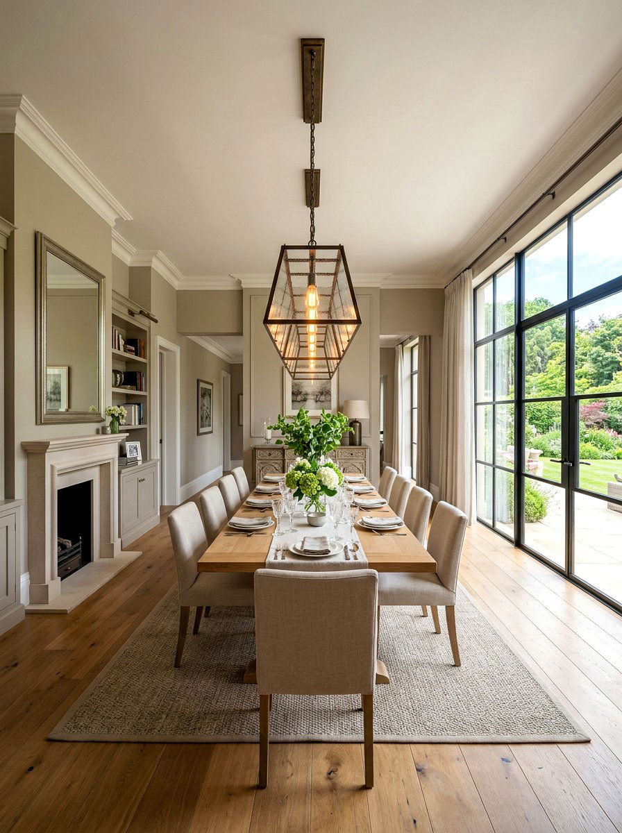 Linear Trestle Chandelier - 30 classic dining room chandelier ideas