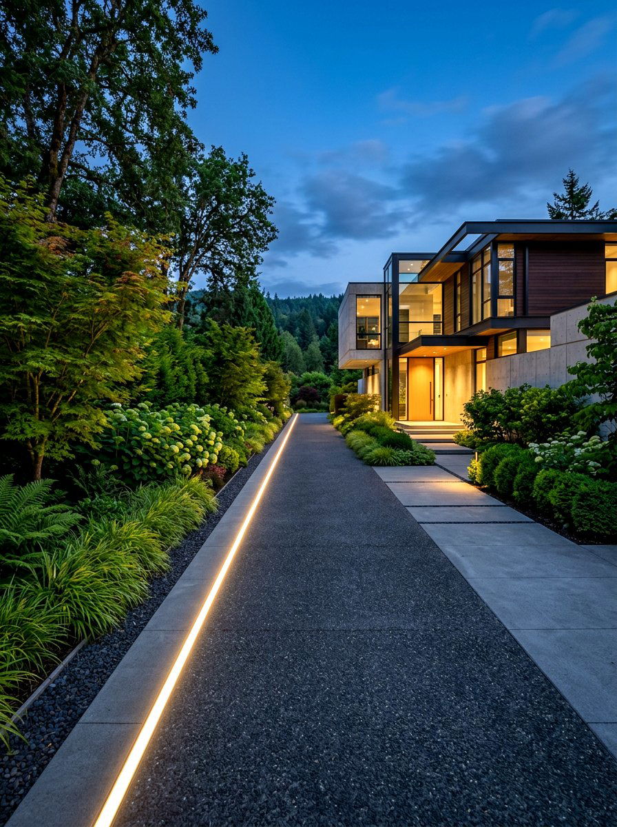 Linear Walkway Lights - 30 front path lighting ideas