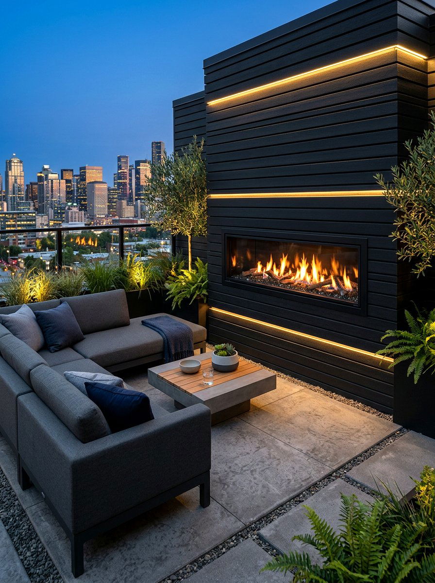 30 Modern Outdoor Fireplace Ideas for Cozy Nights Outside