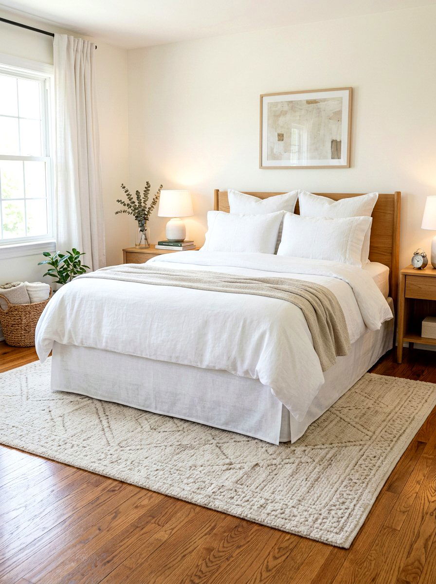 Linen Bed Skirt - 30 linen decor ideas