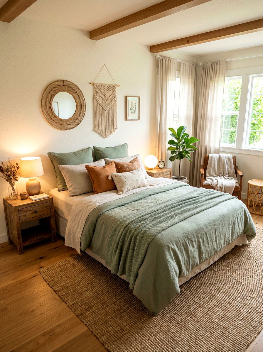 Linen Bedding - 30 natural fiber decor ideas