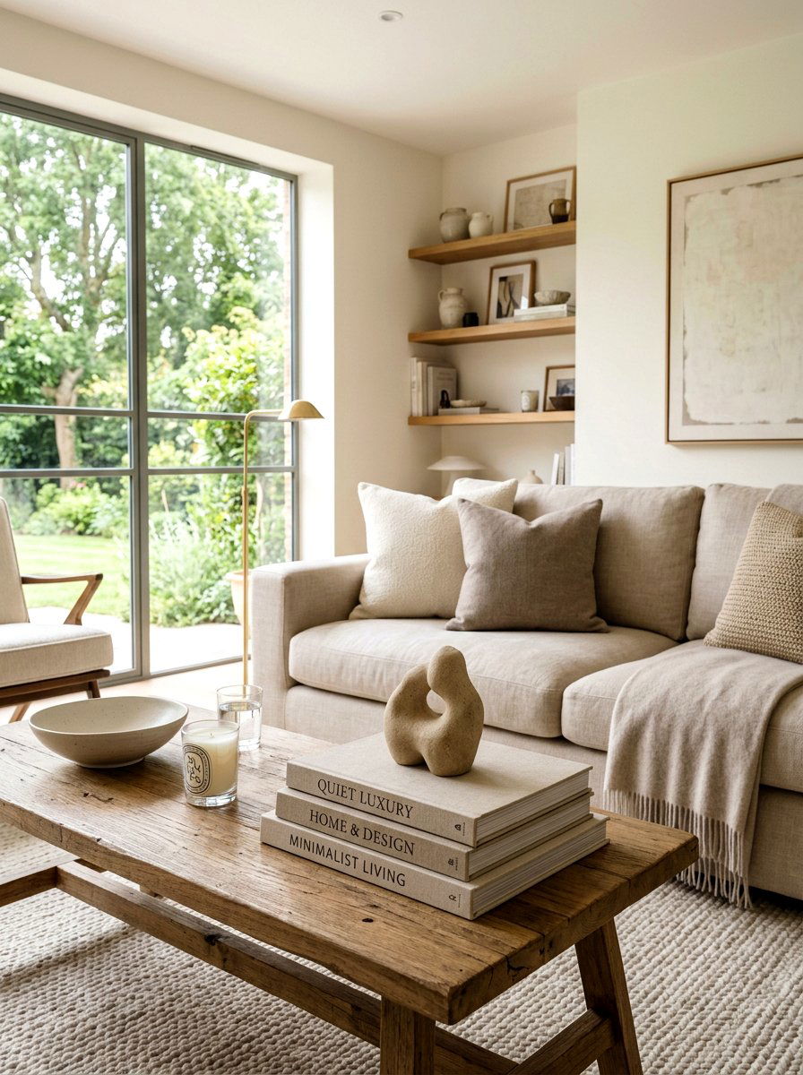 Linen Bound Home Decor Books - 30 stacked book table ideas