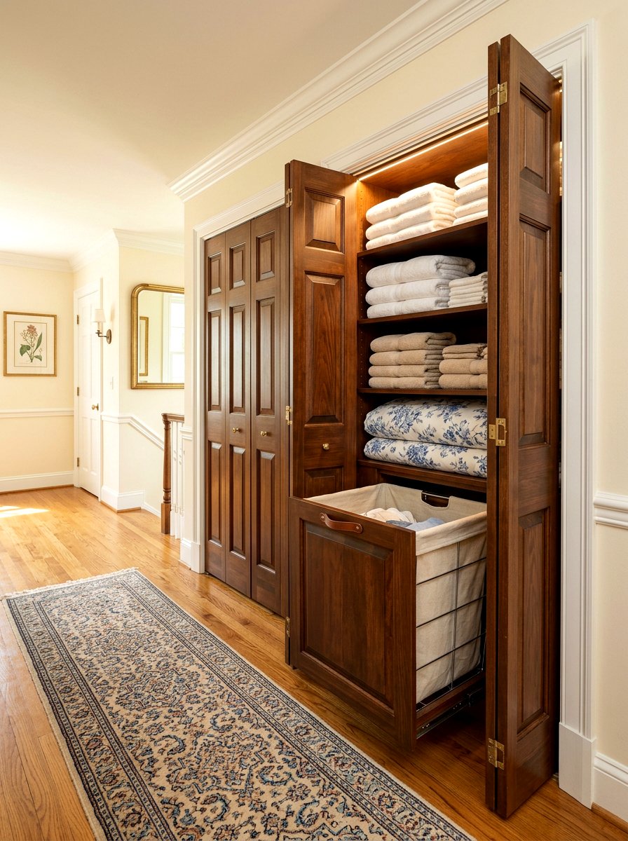 Linen Closet Built In Hamper - 30 hidden hamper apartment ideas