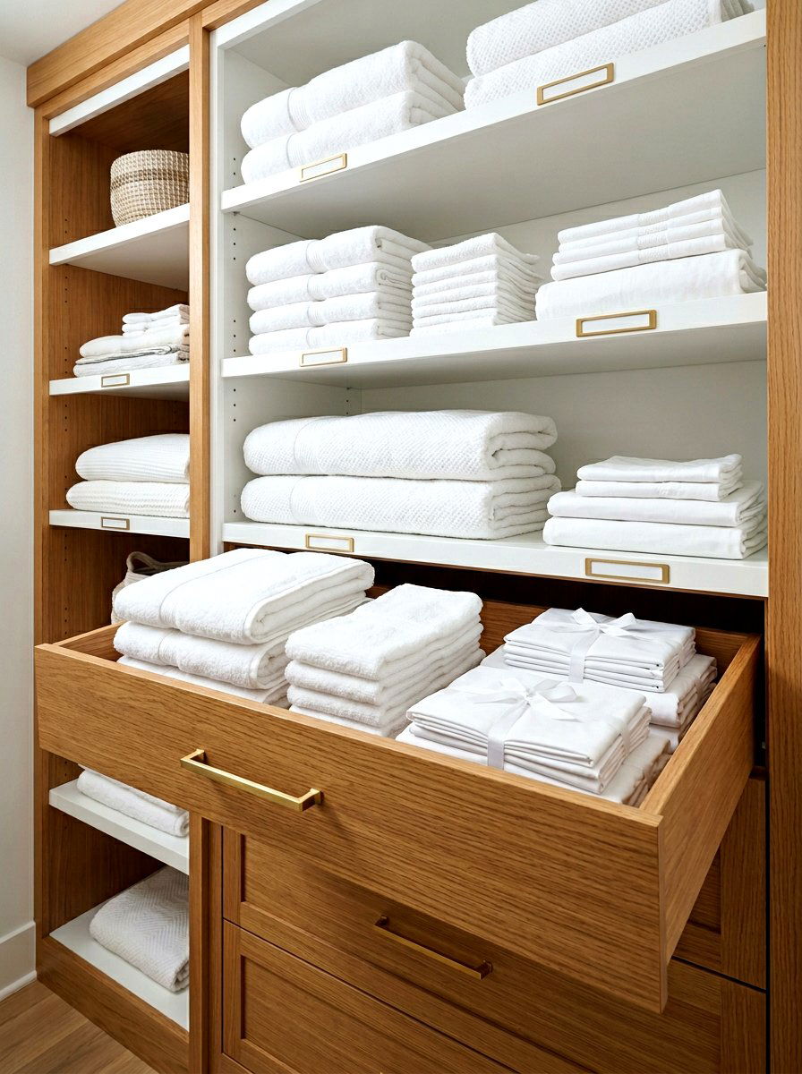 Linen Closet Drawer - 30 deep drawer storage ideas