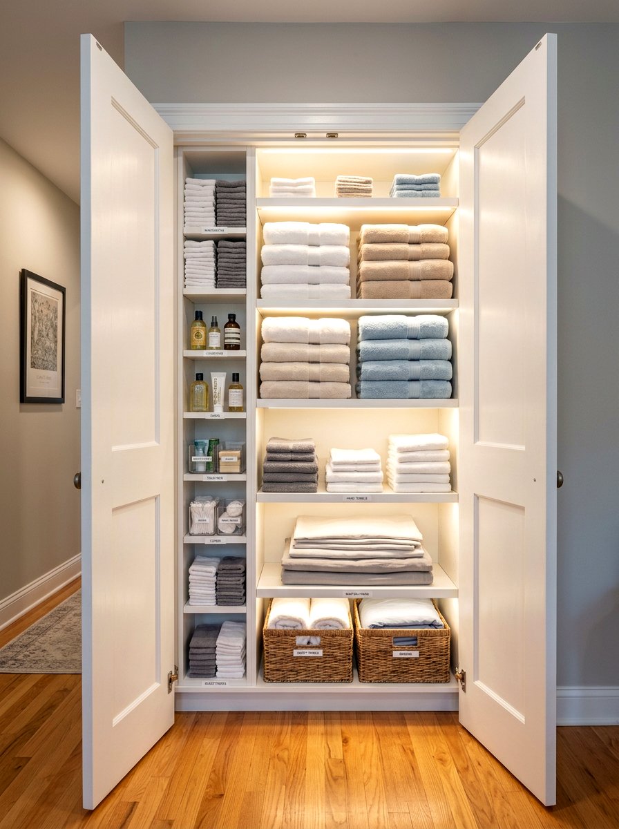 Linen Closet Narrow Shelf Cabinet - 30 slim storage cabinet ideas