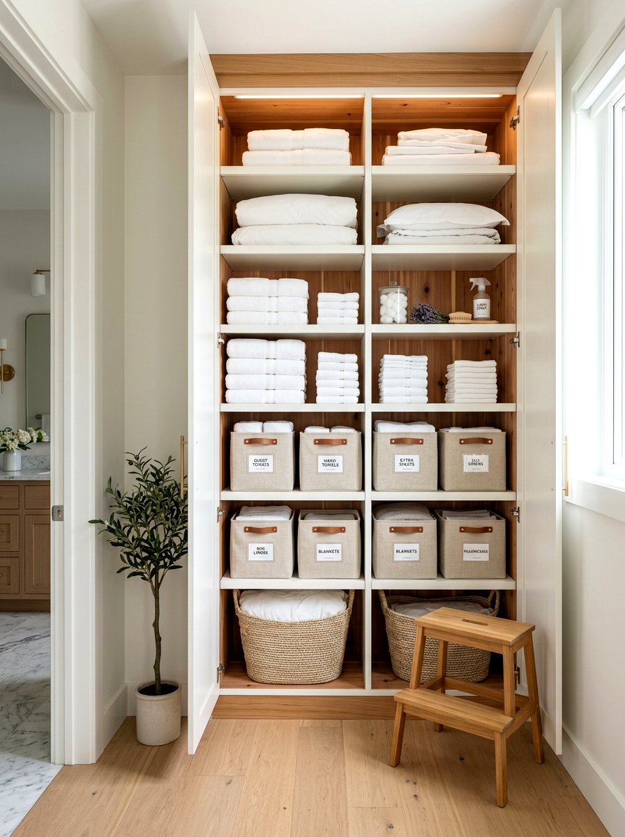 Linen Closet Organization - 30 small utility nook ideas