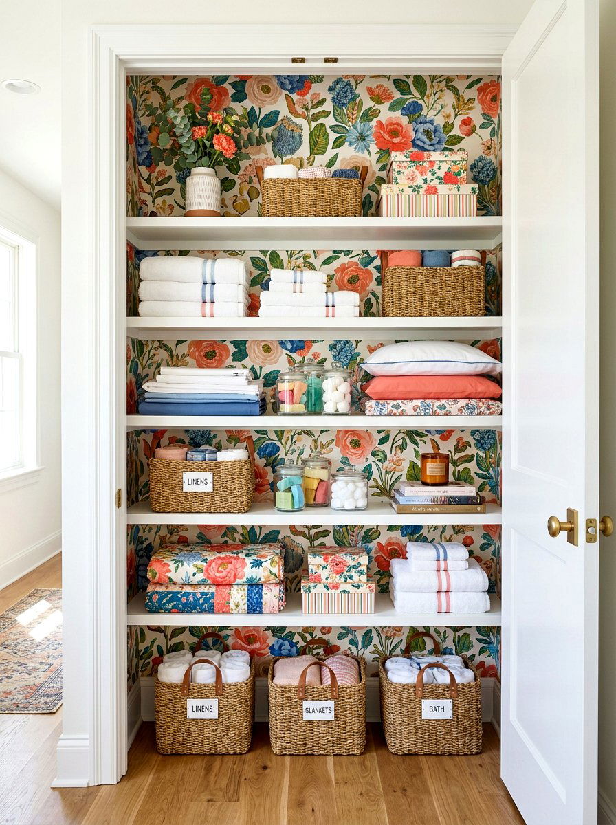 Linen Closet Wallpaper - 30 linen closet ideas