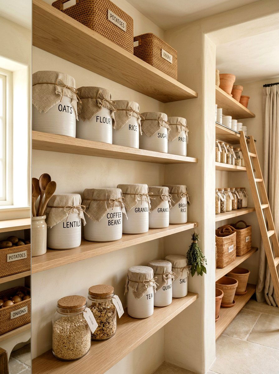 Linen Cloth Pantry Wrap - 30 pantry labels luxury ideas