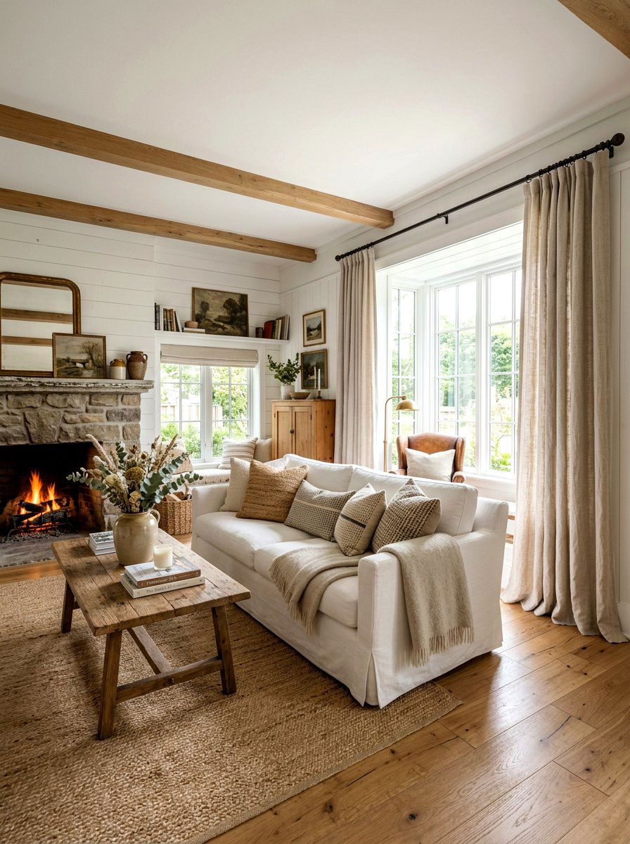 Linen Curtains - 30 window treatment ideas