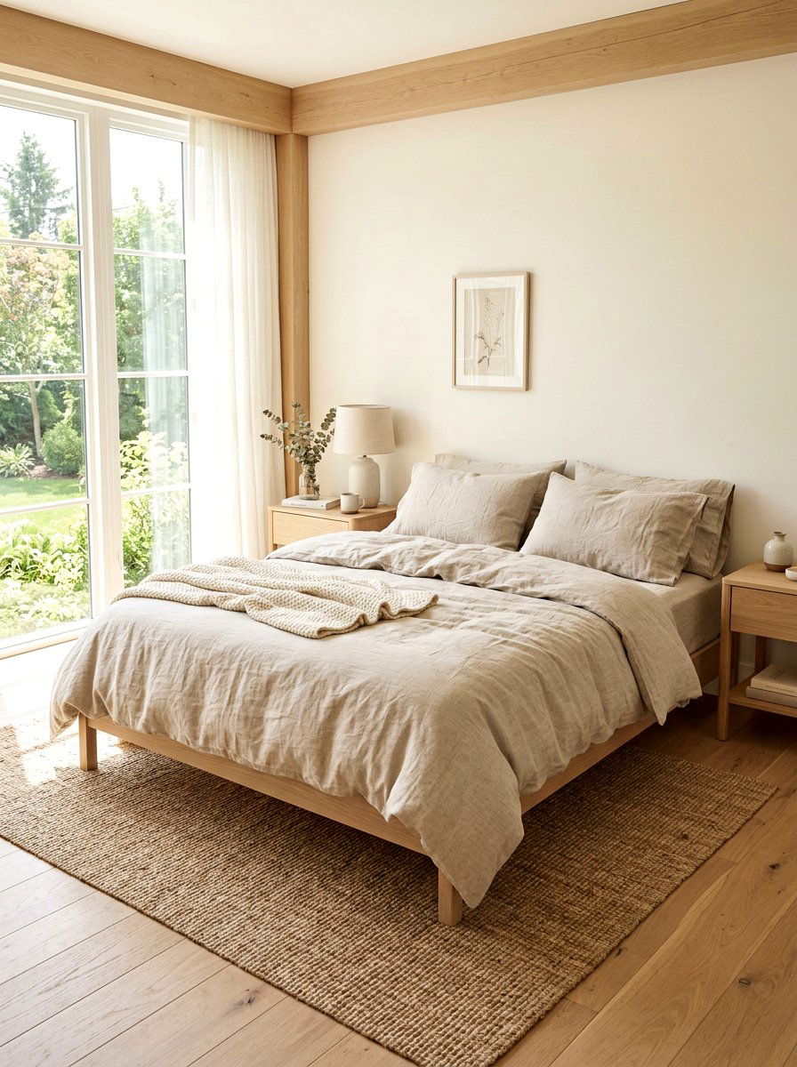 Linen Duvet Set - 30 earthy bedroom decor ideas