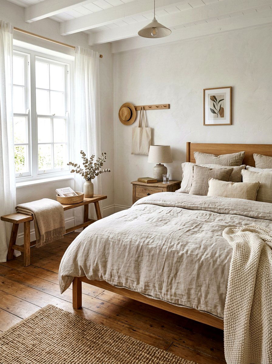 Linen Guest Room - 30 layered neutral decor ideas