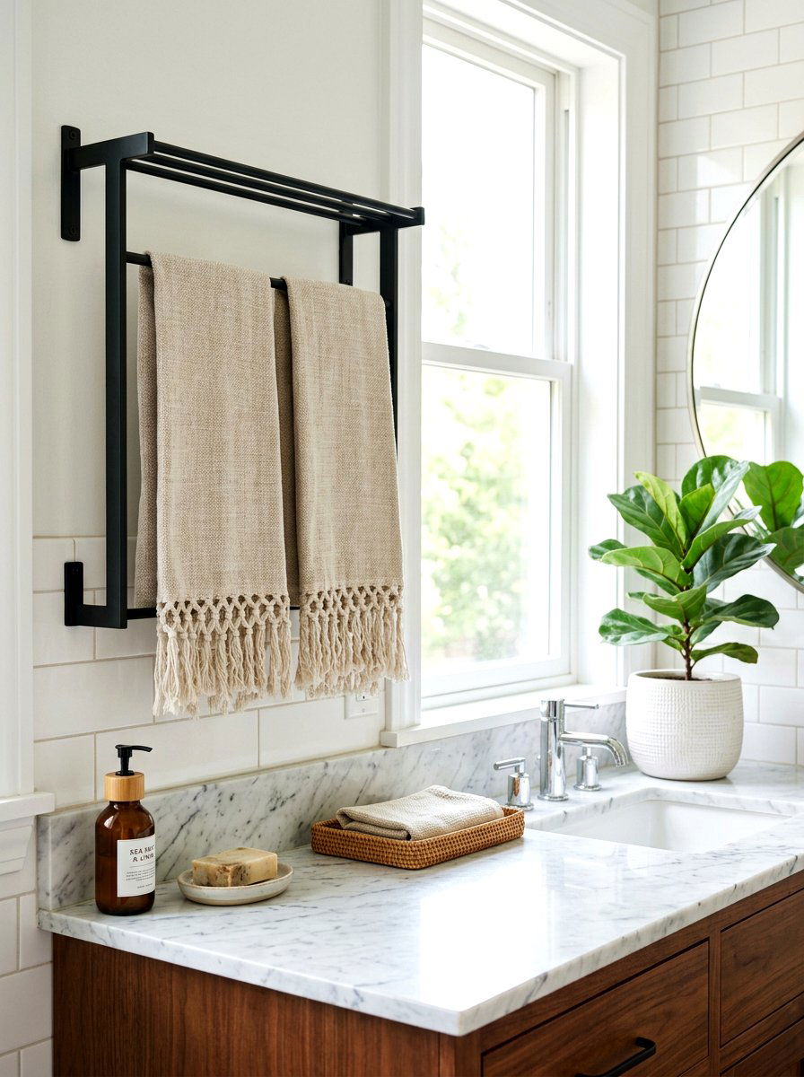 Linen Hand Towels - 30 linen decor ideas
